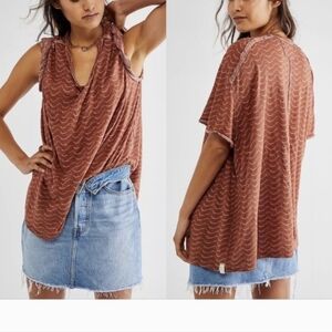We The Free Bali Backpacker Oversized Linen Cotton Boho  Top Sz.M NWT